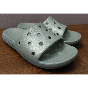 Crocs Slide Sandals Glitter Clog Beach Shower Shoes Size M4/W6